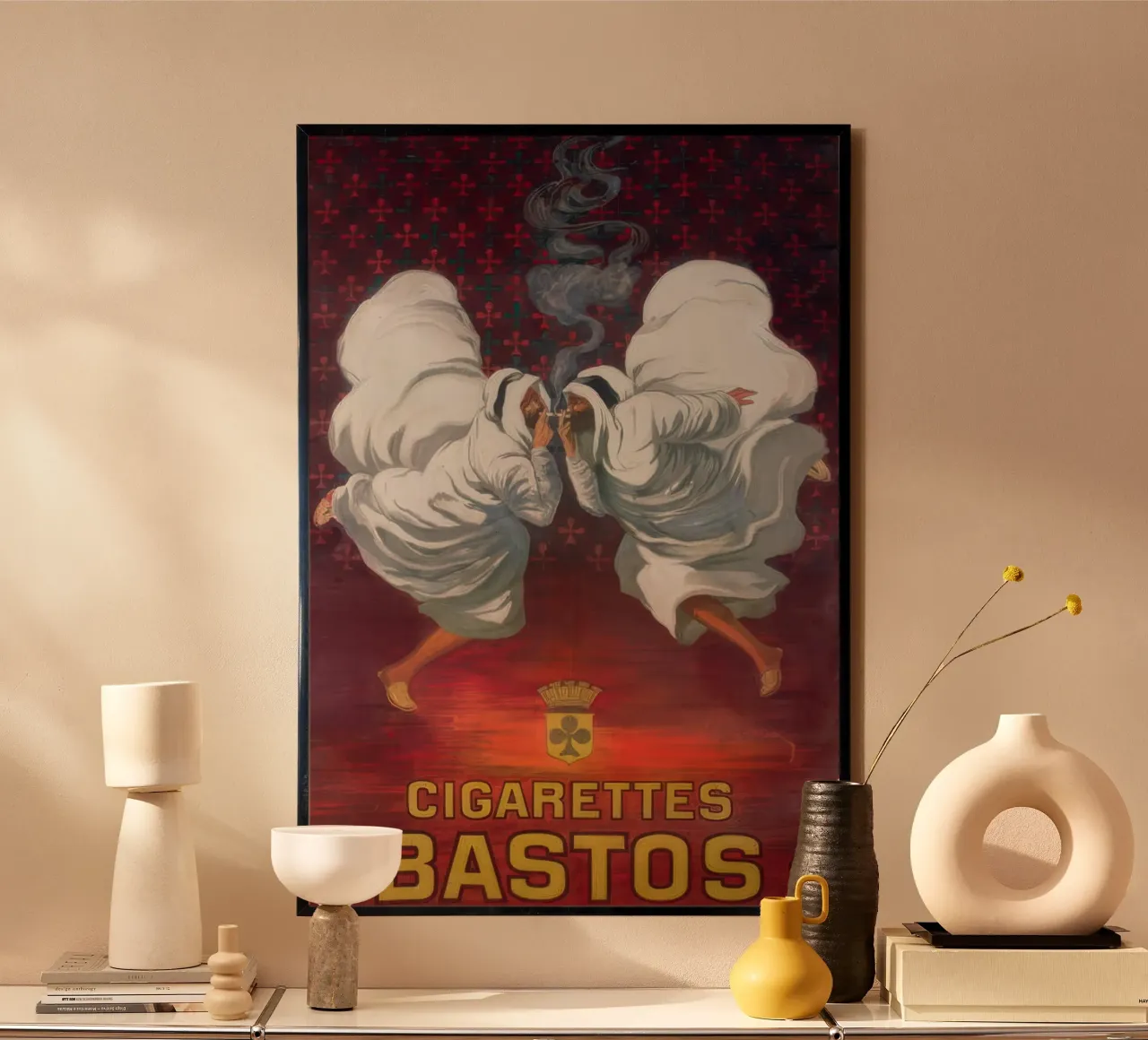 pubblicità del marchio di sigarette, Bastos poster da mix mate