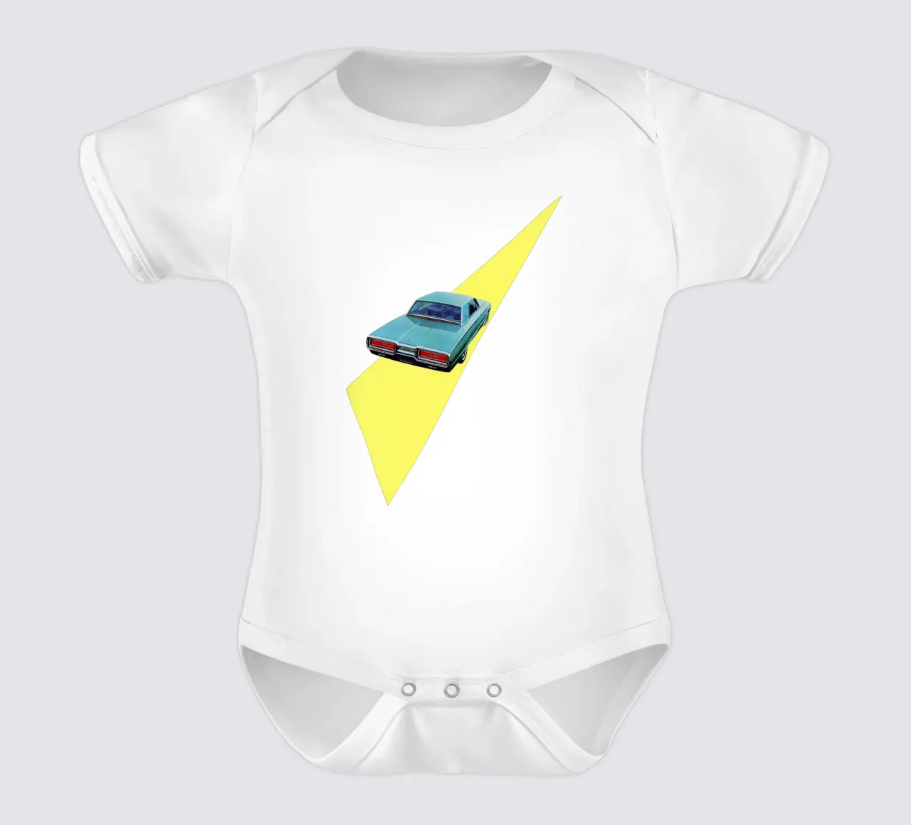 Open Road short-sleeve baby romper by Cassia Beck Collage
