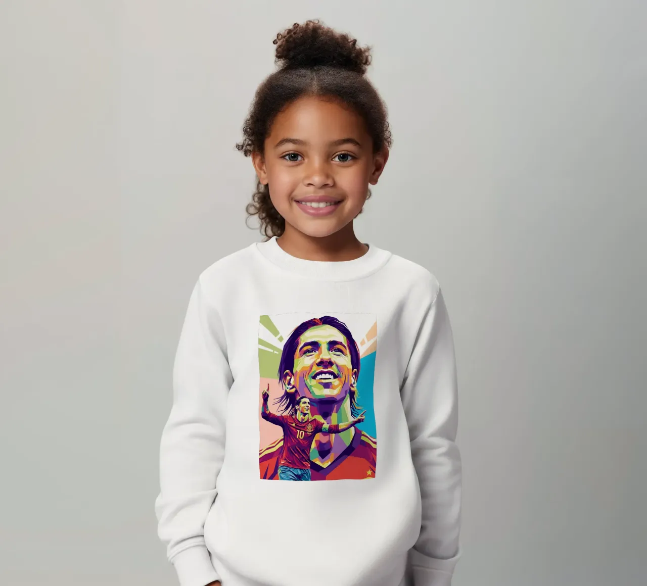 Fernando Torres con l'iconico sorriso felpa bambino da Hantamrata