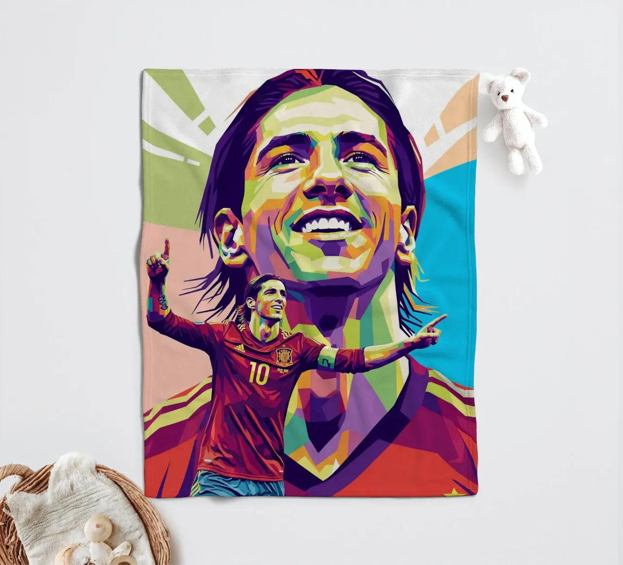 Fernando Torres con l'iconico sorriso coperta in pile da Hantamrata
