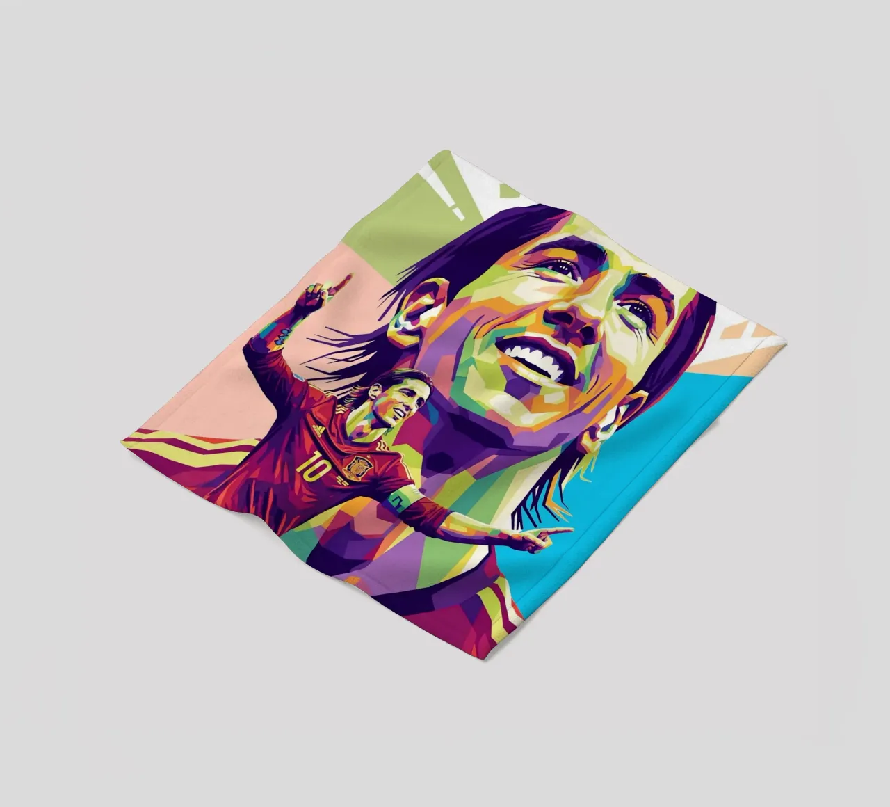 Fernando Torres con l'iconico sorriso coperta in pile da Hantamrata