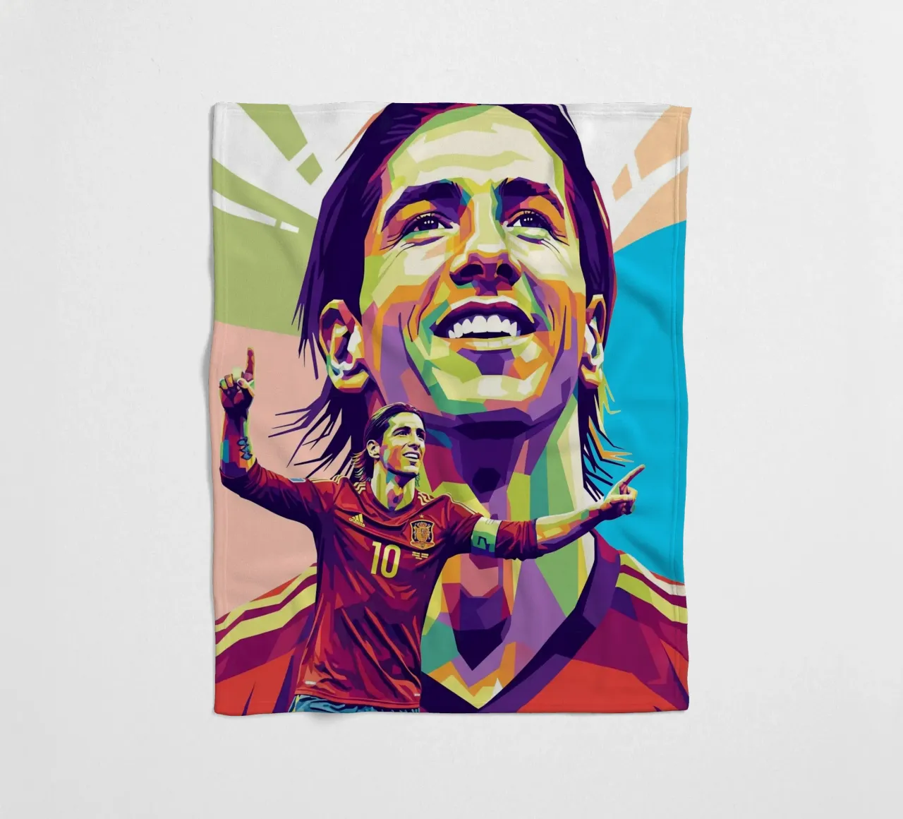 Fernando Torres con l'iconico sorriso coperta in pile da Hantamrata
