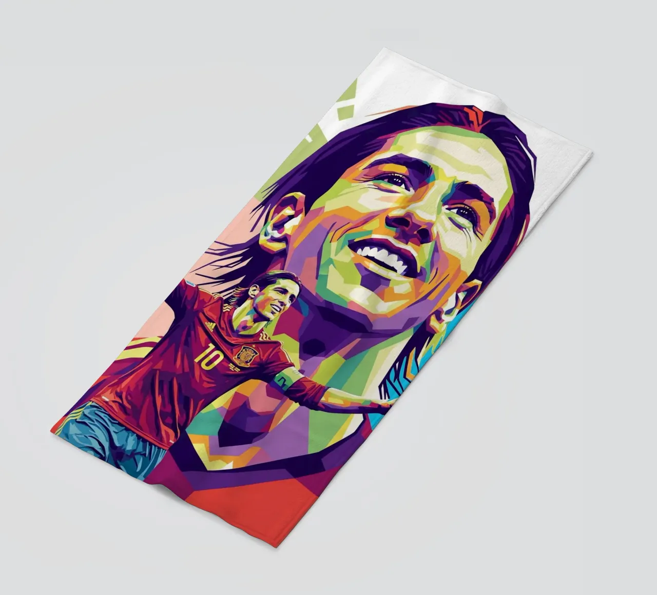 Fernando Torres con l'iconico sorriso telo mare da Hantamrata