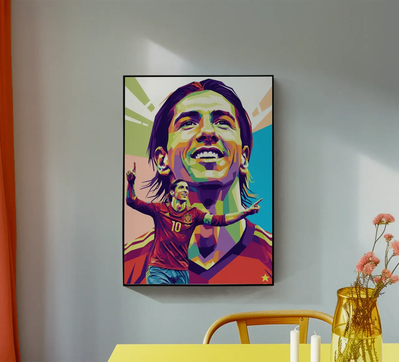 Fernando Torres con l'iconico sorriso plexiglass da Hantamrata