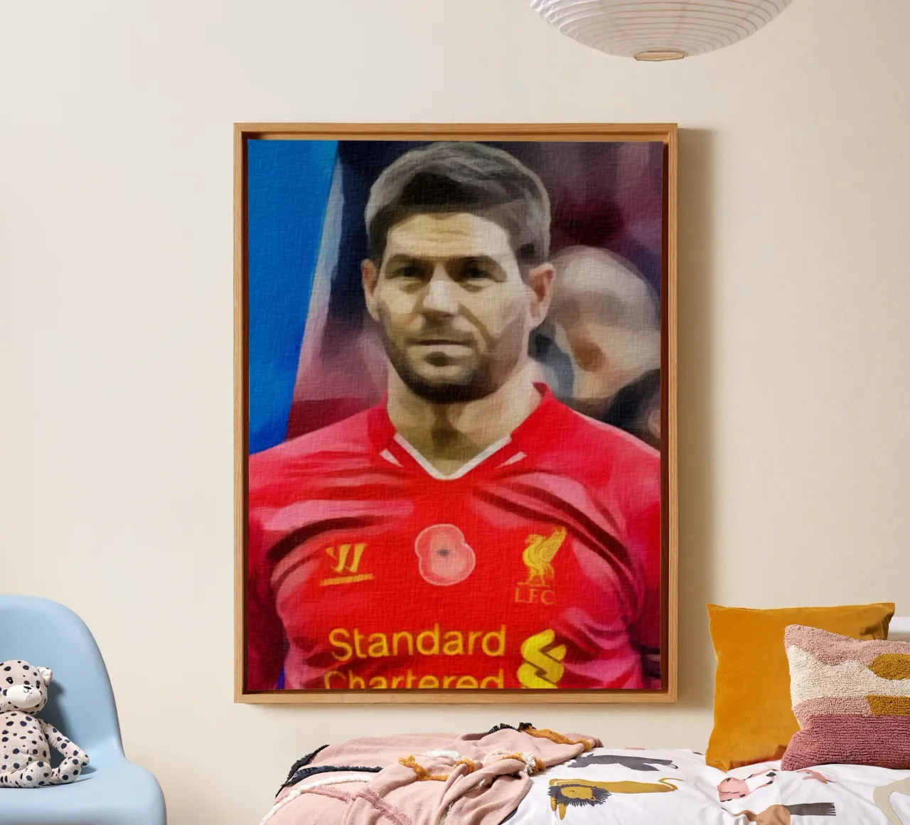 Steven Gerrard tela con Cornice a cassetta da dan band