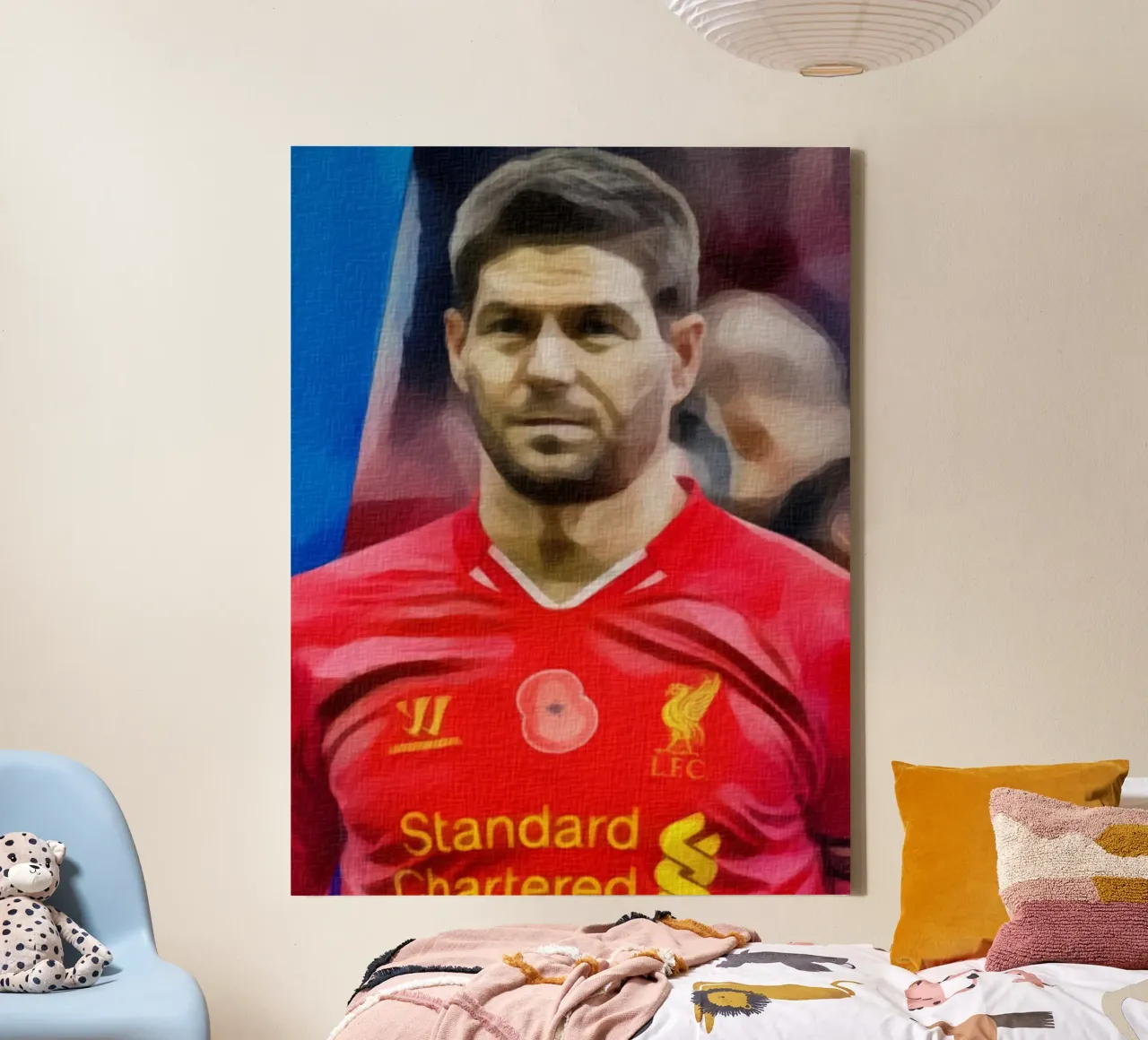 Steven Gerrard tela con Cornice a cassetta da dan band