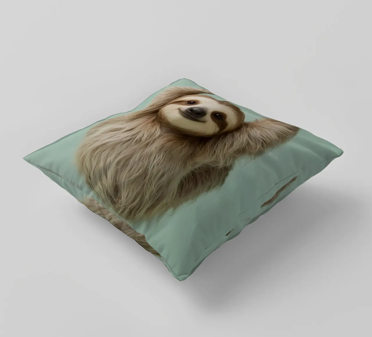 Bradipo felice appeso a un ramo cuscino da DesignDoodle