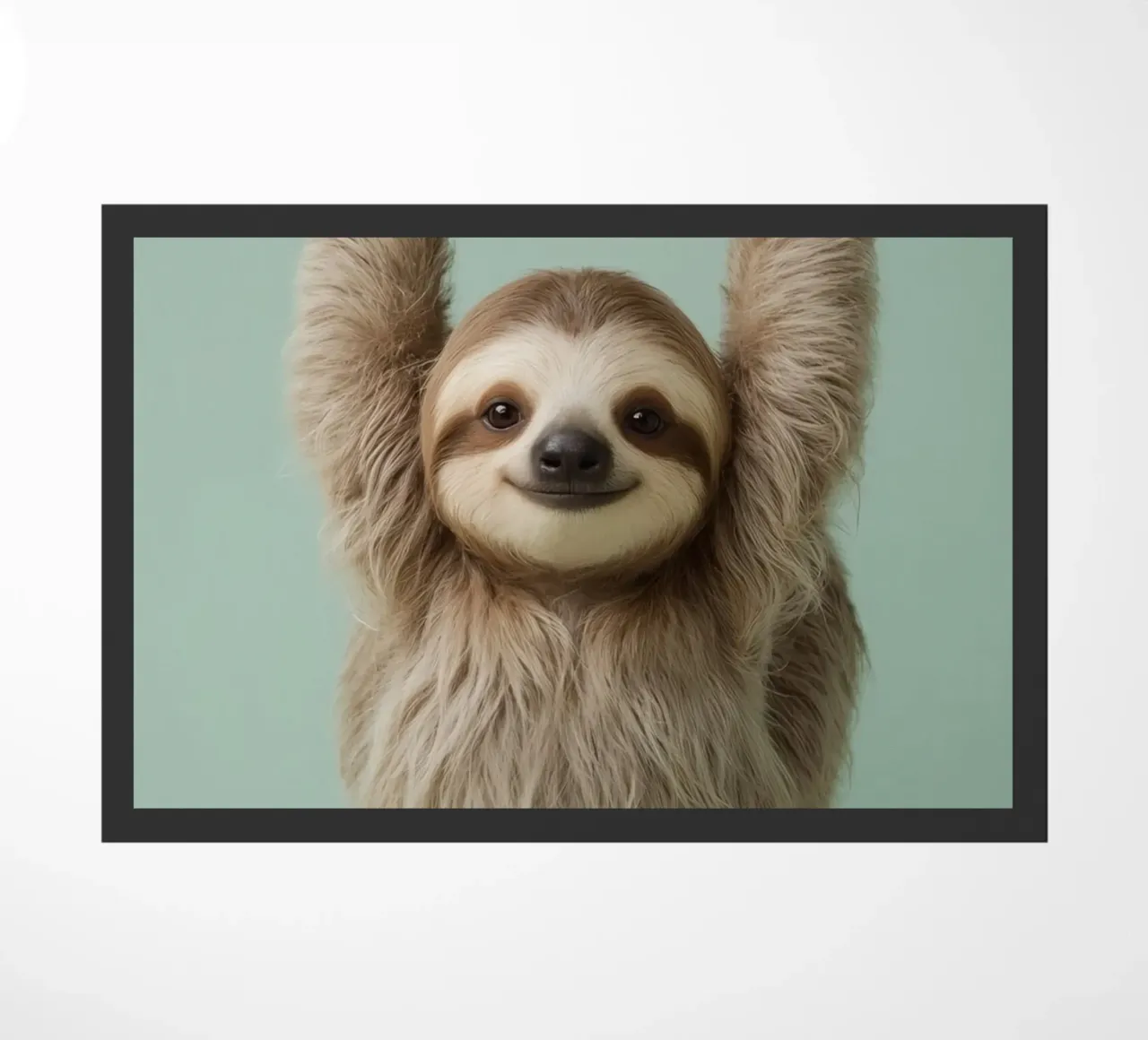 Bradipo felice appeso a un ramo zerbino da DesignDoodle