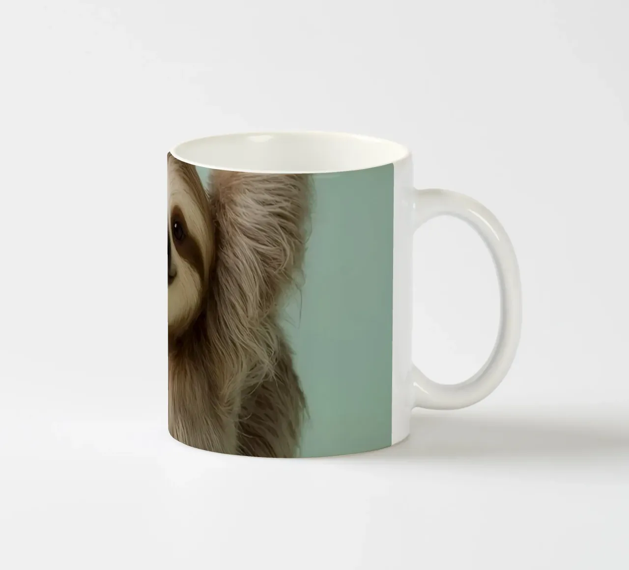 Bradipo felice appeso a un ramo tazza in ceramica da DesignDoodle