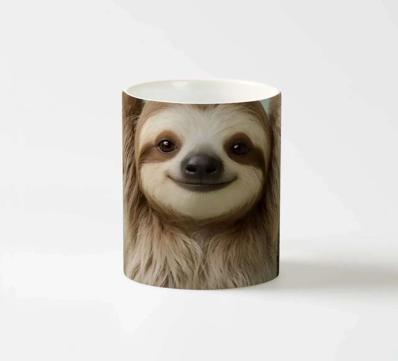 Bradipo felice appeso a un ramo tazza in ceramica da DesignDoodle