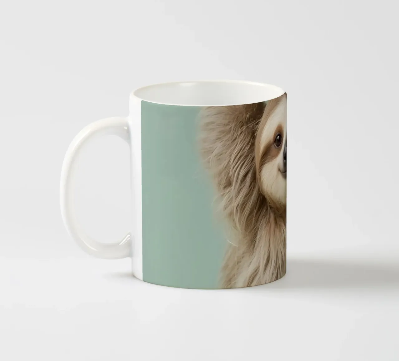 Bradipo felice appeso a un ramo tazza in ceramica da DesignDoodle