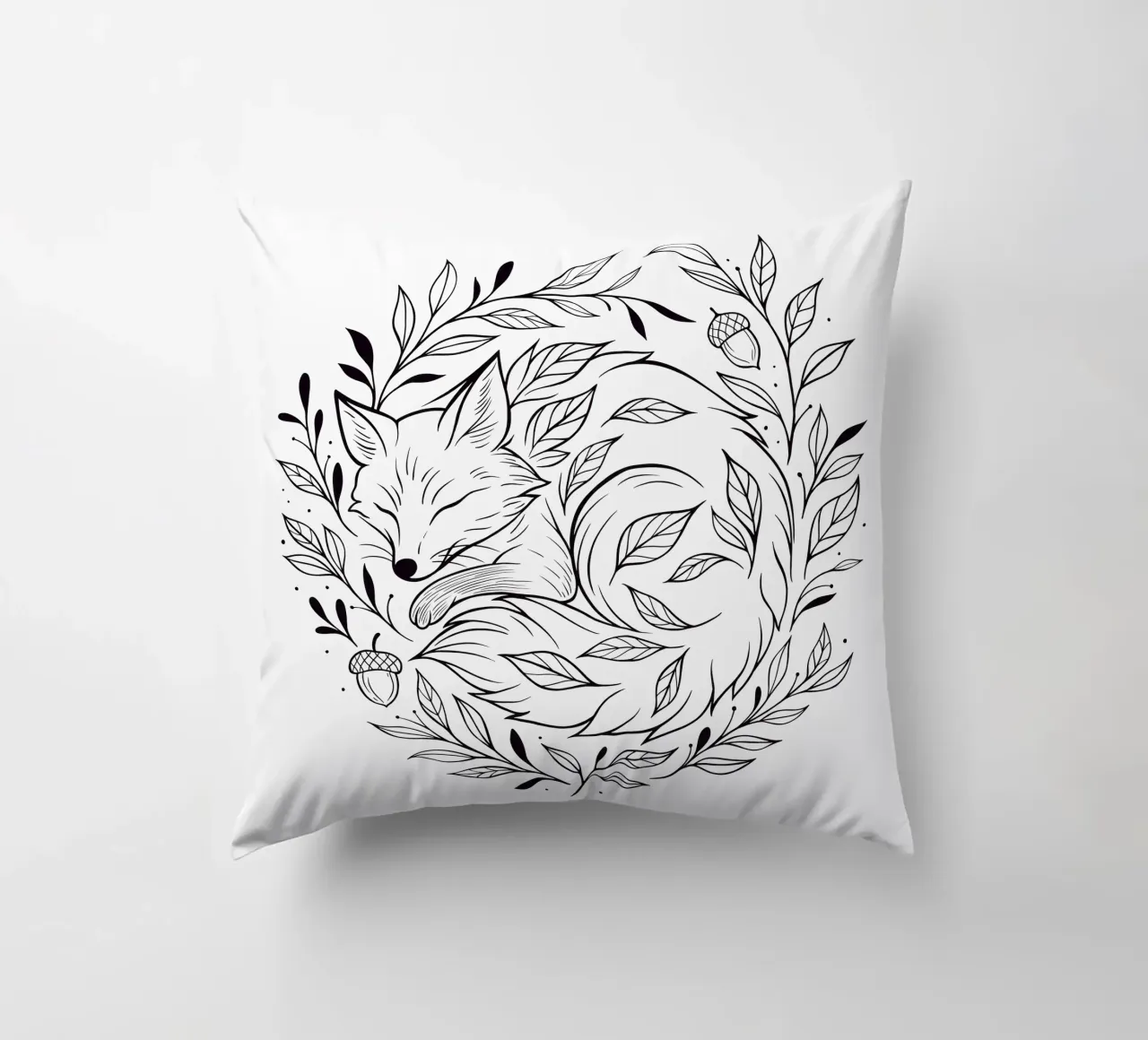 Ember Dreams Volpe d'autunno cuscino da easternspringco