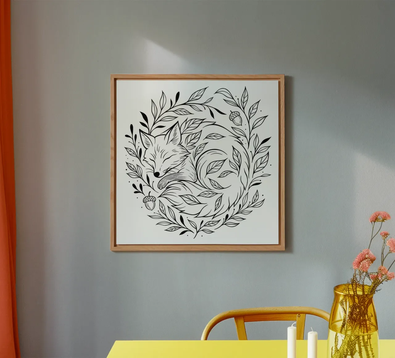 Ember Dreams Volpe d'autunno alluminio dibond da easternspringco