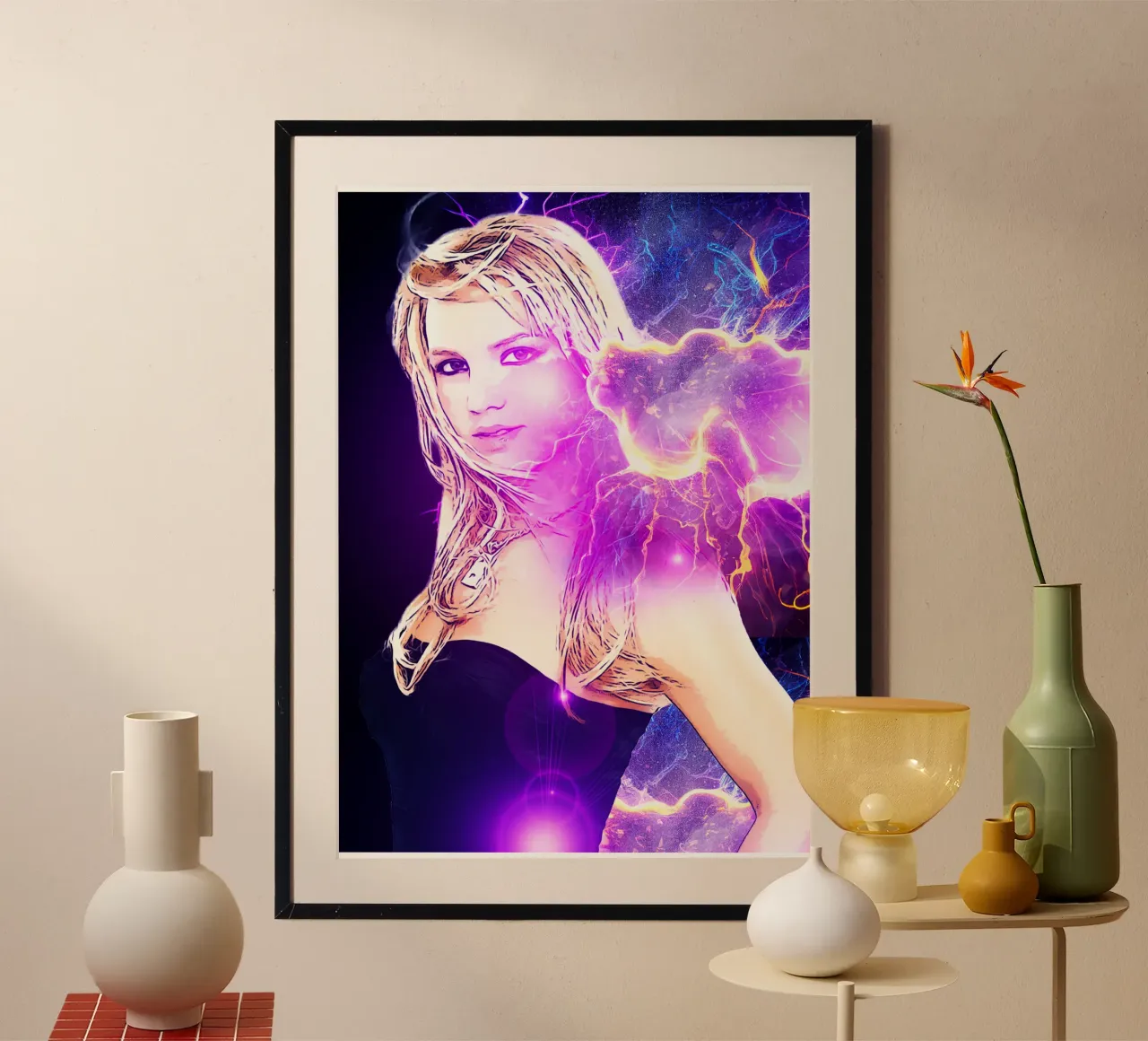 1001 Aura elettrica con Britney poster da aank1001