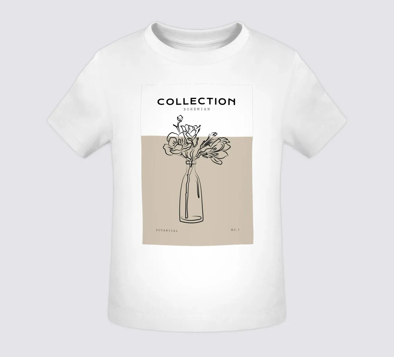 Boho Bohemian 10 Vase Paeonia maglietta neonato da Boho Print Collection