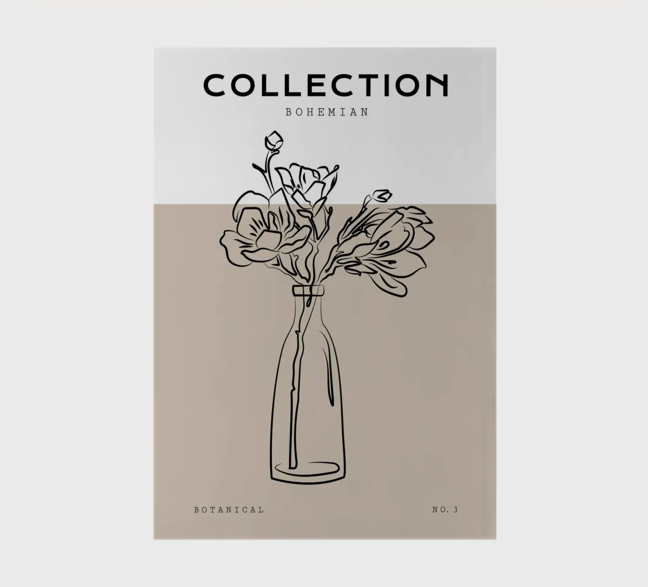 Boho Bohemian 10 Vase Paeonia carnet de notes de Boho Print Collection