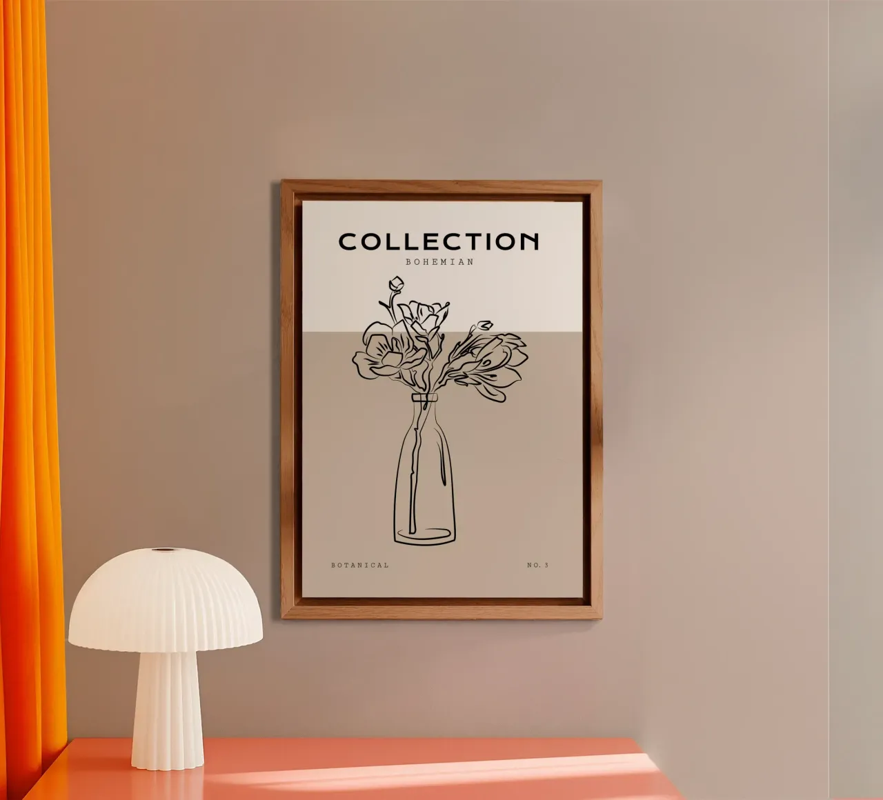 Boho Bohemian 10 Vase Paeonia alluminio dibond da Boho Print Collection