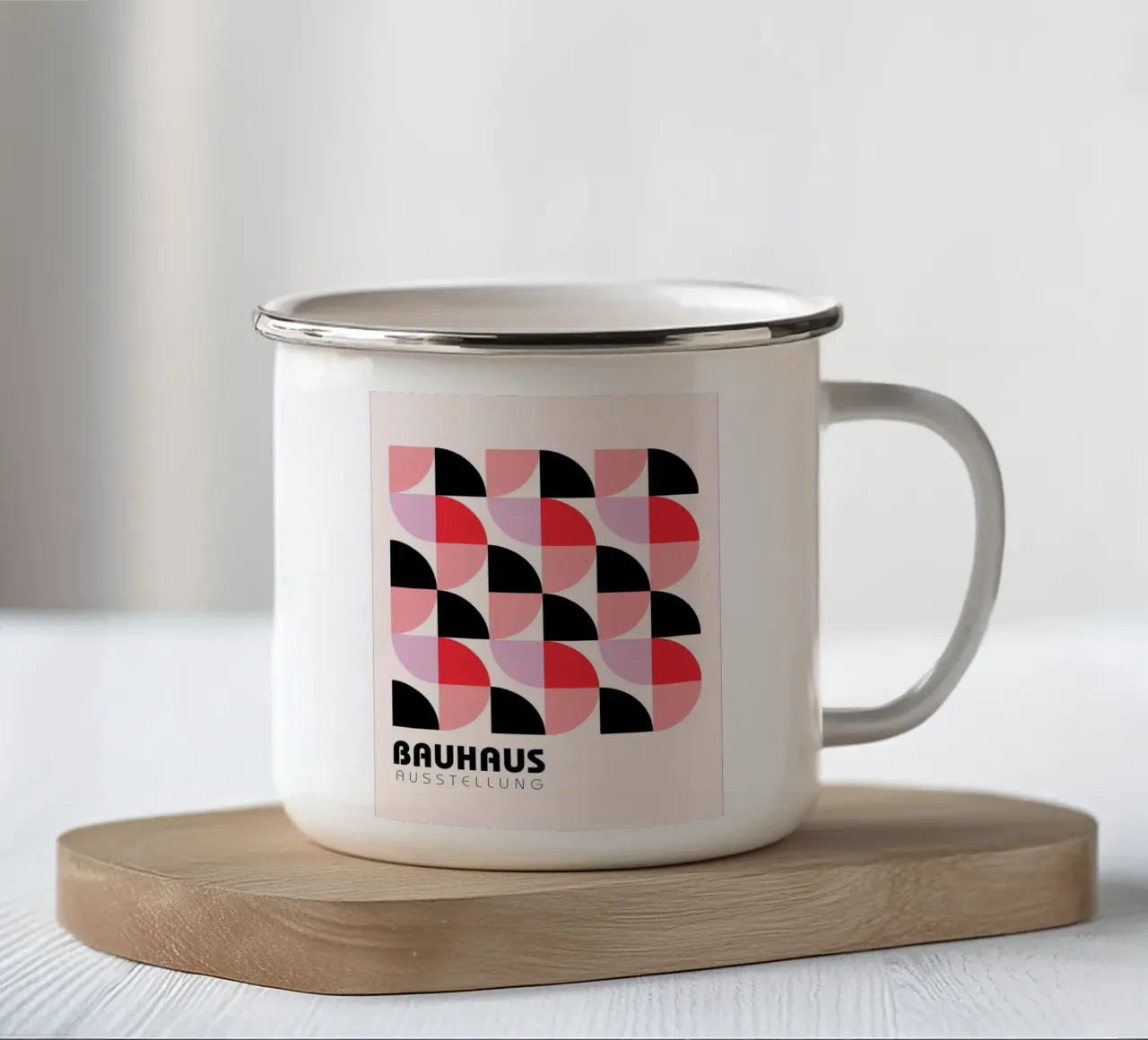 Geometria Bauhaus Design tazza in smalto da Casa Calm