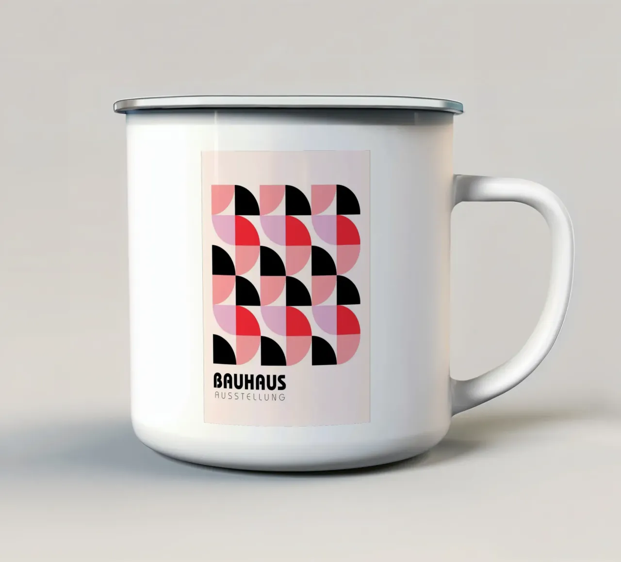 Geometria Bauhaus Design tazza in smalto da Casa Calm