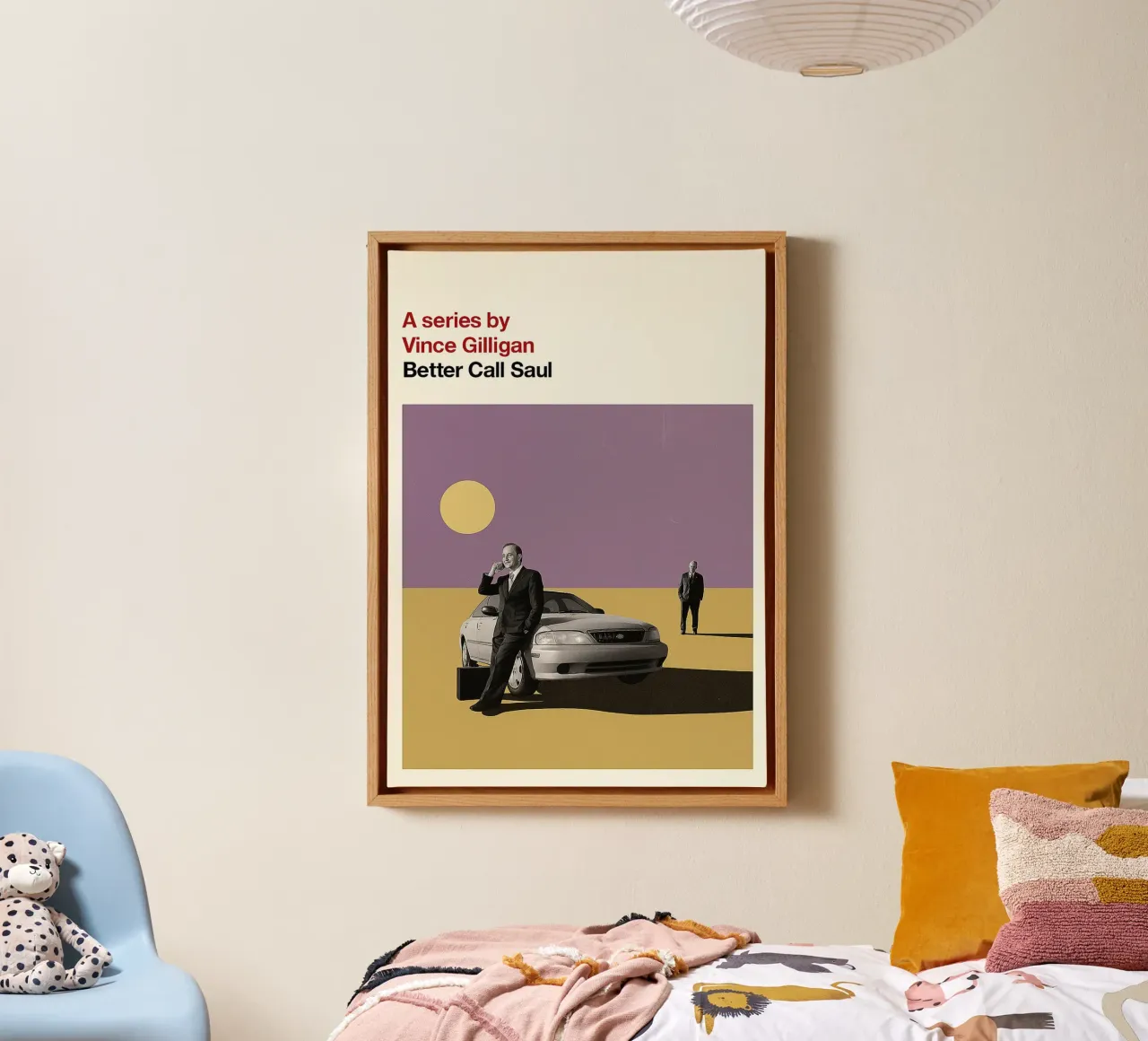 filmposter beter bel saul tekening canvas met Baklijst van groogoals