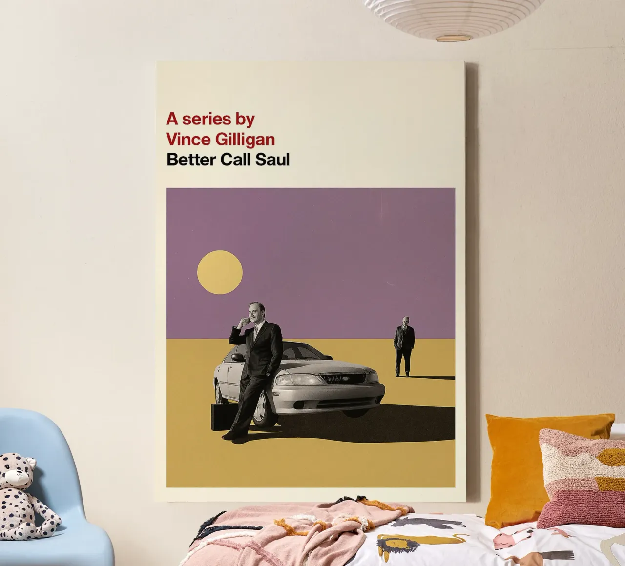 filmposter beter bel saul tekening canvas met Baklijst van groogoals