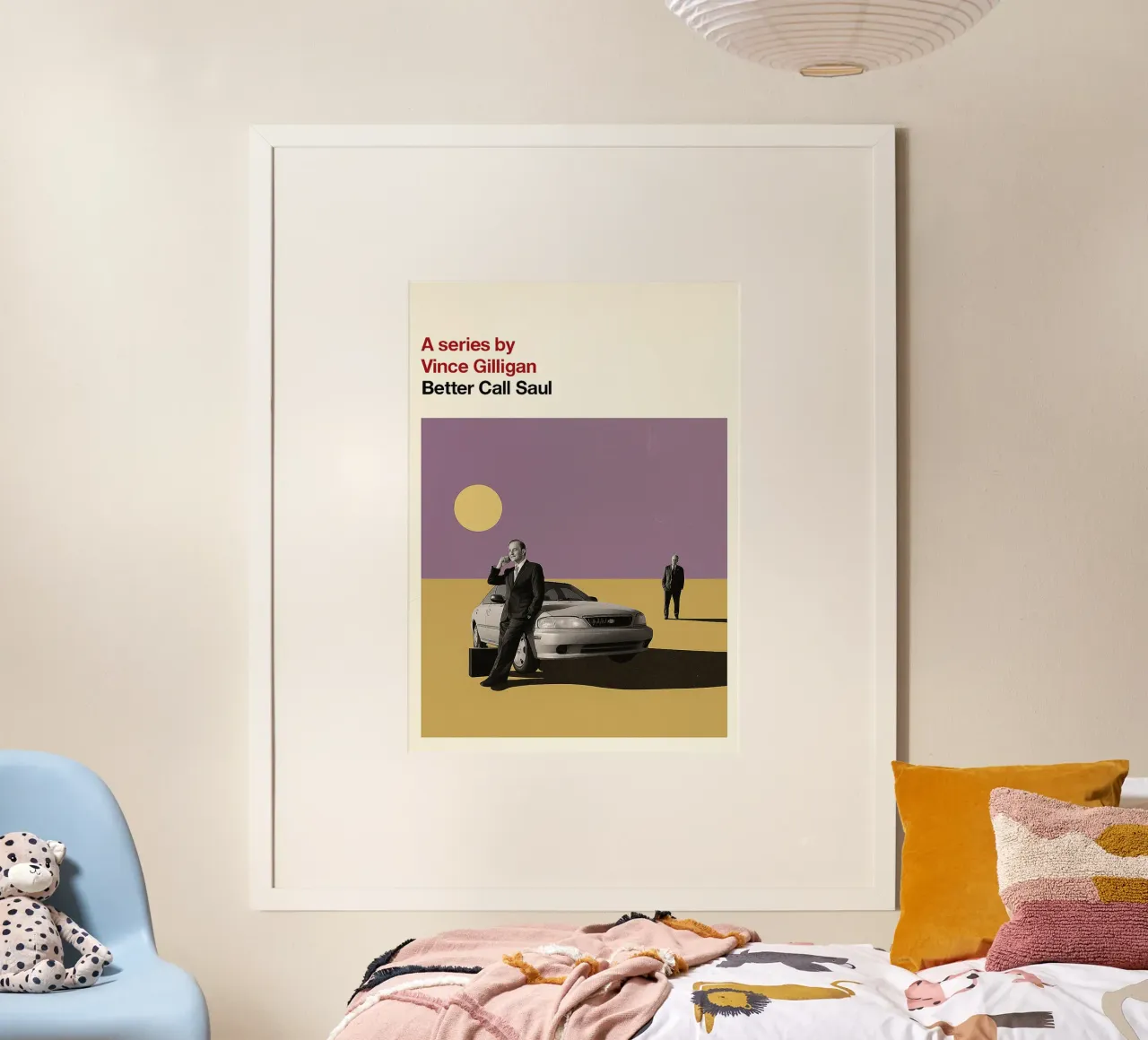 filmposter besser anrufen saul zeichnung Poster mit Holzrahmen von groogoals