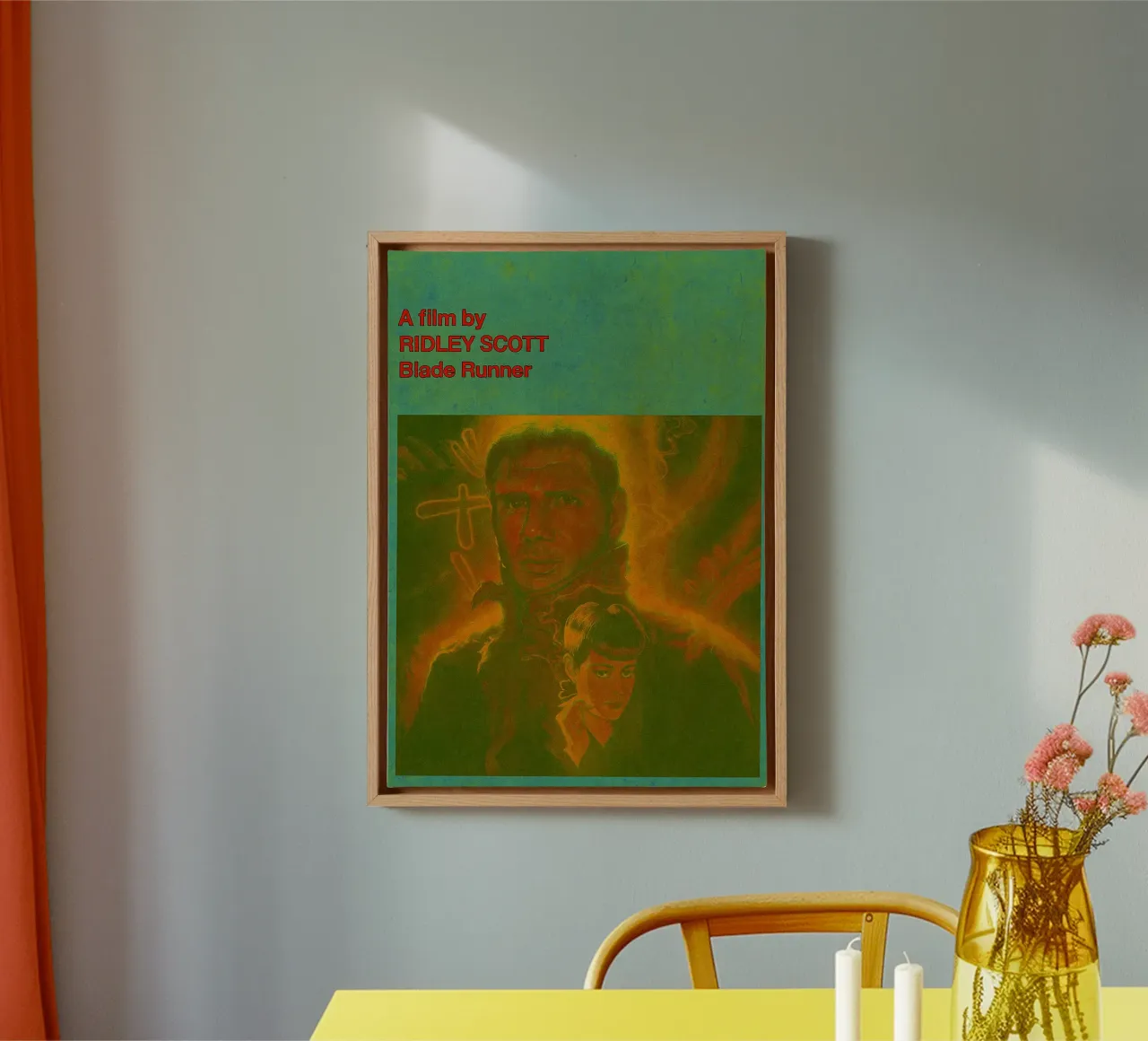 filmposter blade runner tekening canvas met Baklijst van groogoals