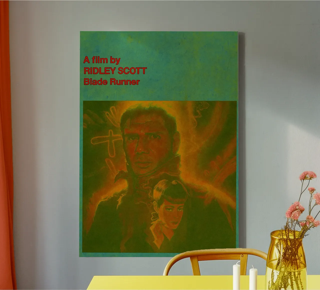 filmposter blade runner tekening canvas met Baklijst van groogoals