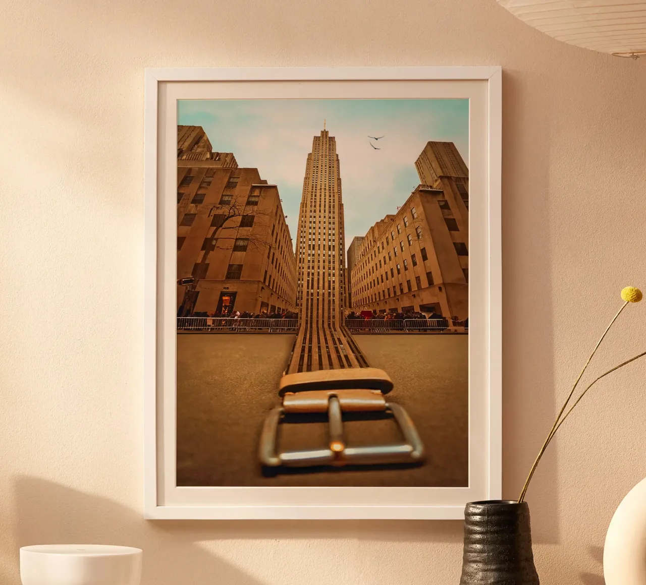 Fasten Your Steelbelts poster con telaio in legno da mofartmonica