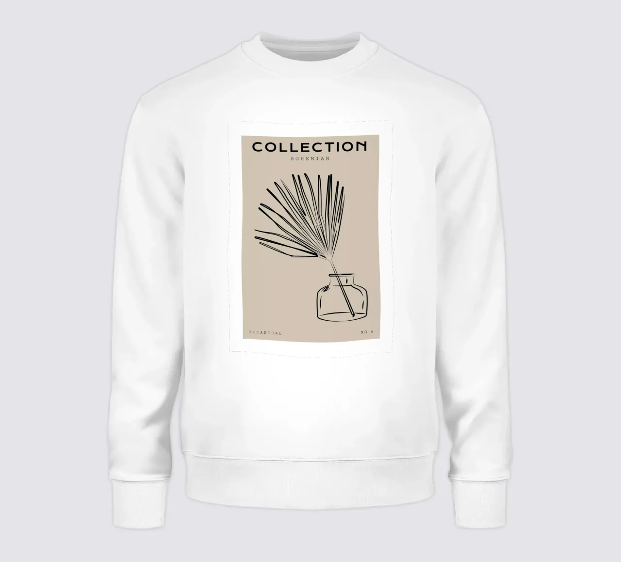 Boho Bohemian 10 Vase Palm sweatshirt van Boho Print Collection