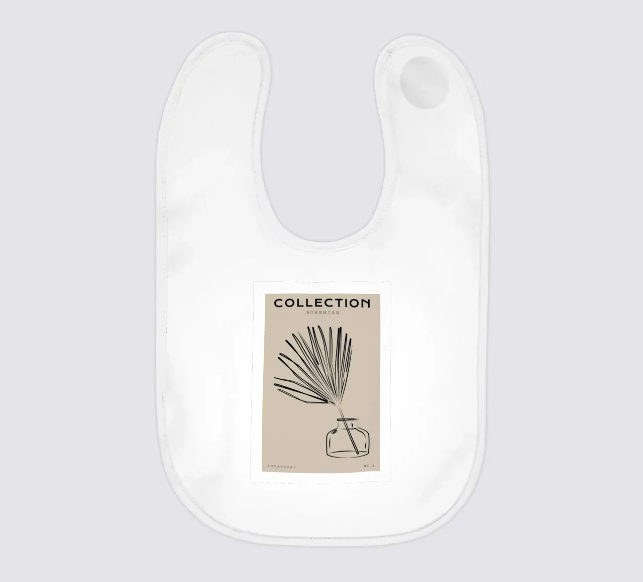 Boho Bohemian 10 Vase Palm baby bib by Boho Print Collection