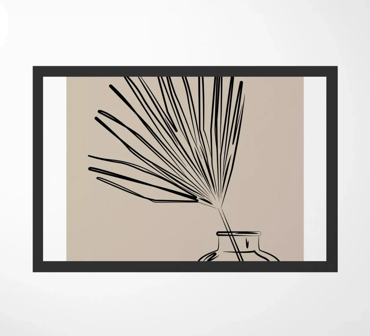 Boho Bohemian 10 Vase Palm felpudo de Boho Print Collection