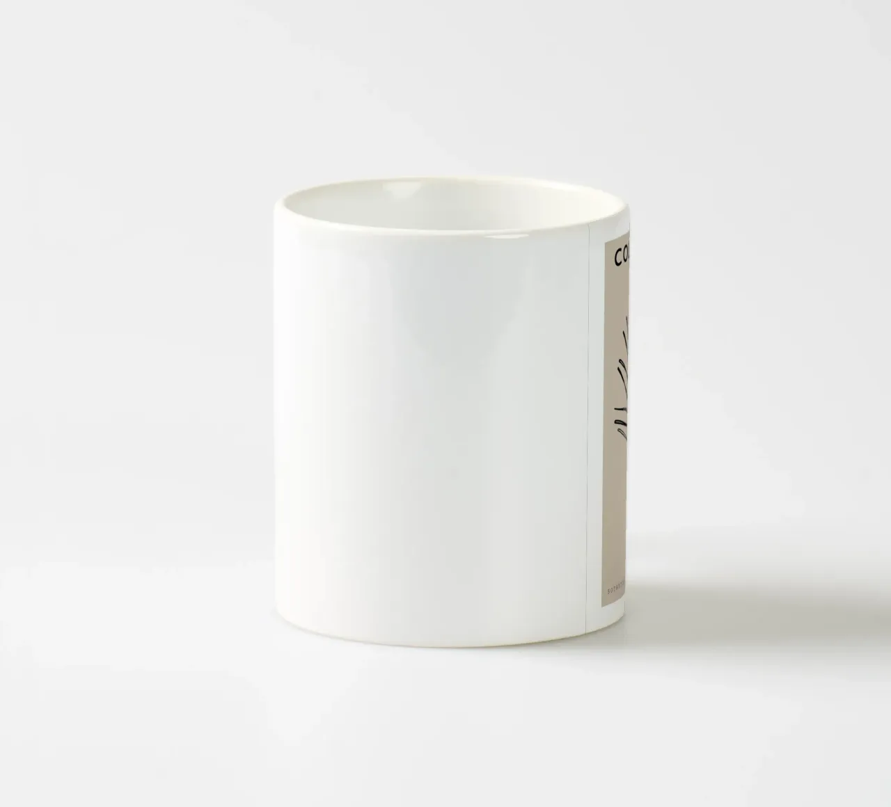 Boho Bohemian 10 Vase Palm Keramik Tasse von Boho Print Collection