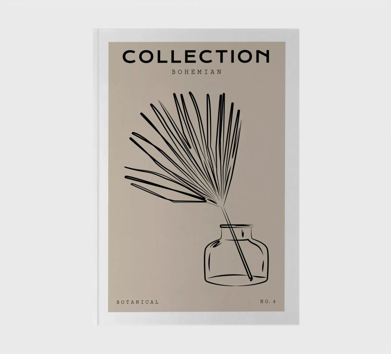 Boho Bohemian 10 Vase Palm notebook by Boho Print Collection