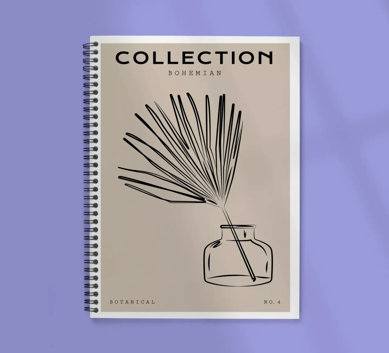 Boho Bohemian 10 Vase Palm diario ad anelli da Boho Print Collection