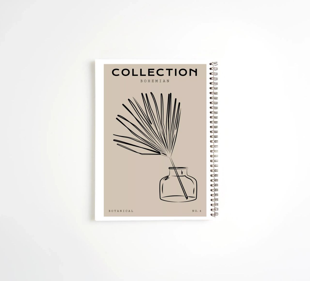 Boho Bohemian 10 Vase Palm spiral notebook by Boho Print Collection