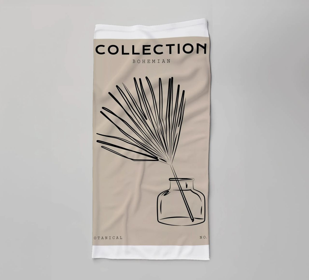 Boho Bohemian 10 Vase Palm towel by Boho Print Collection