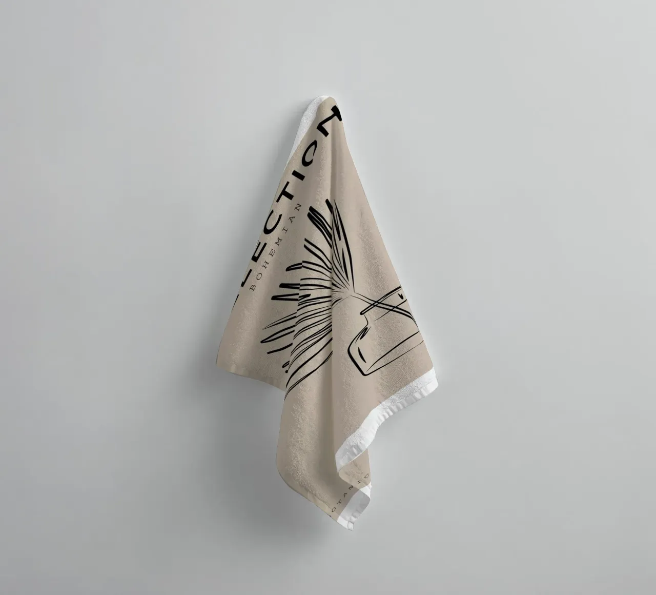 Boho Bohemian 10 Vase Palm asciugamano da bagno da Boho Print Collection