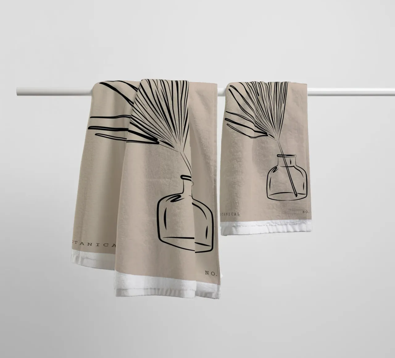 Boho Bohemian 10 Vase Palm asciugamano da bagno da Boho Print Collection