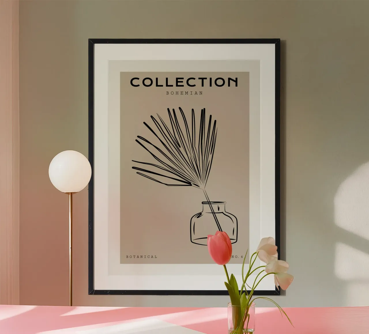 Boho Bohemian 10 Vase Palm carta hahnemühle da Boho Print Collection