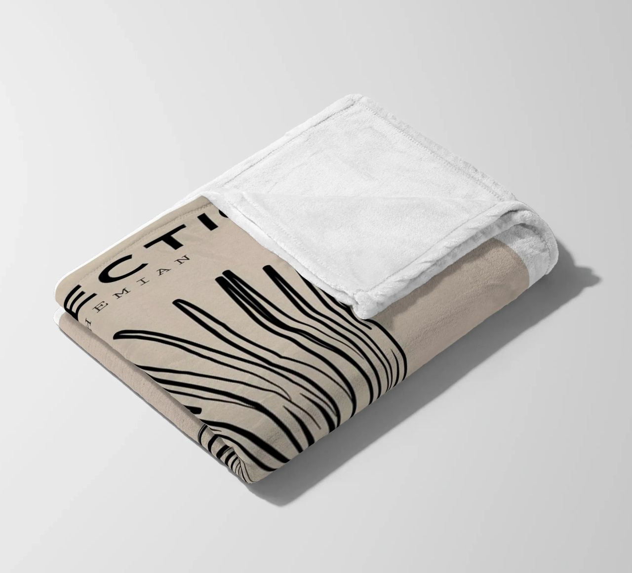Boho Bohemian 10 Vase Palm fleece blanket by Boho Print Collection