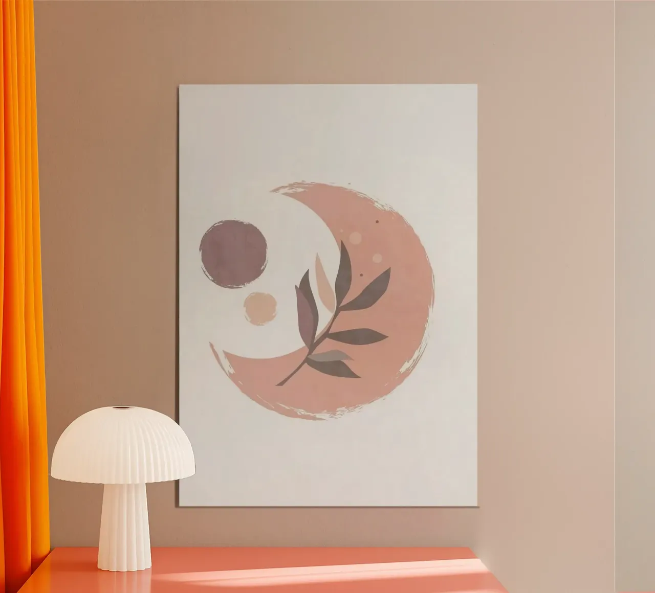 branch and space poster con telaio in legno da throme