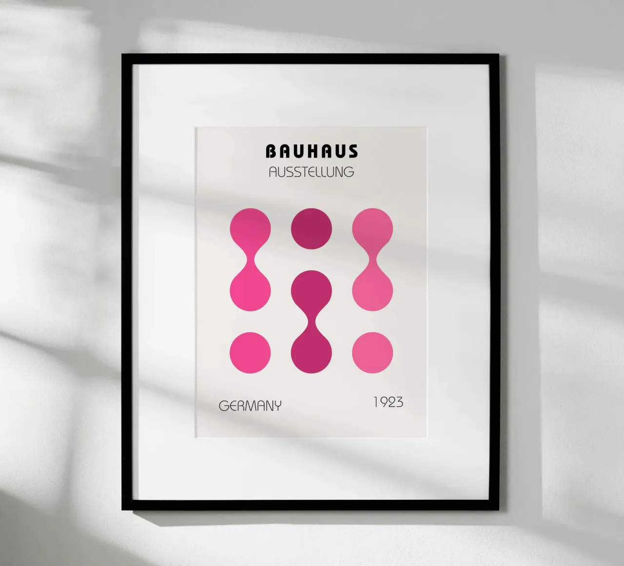 Poster sulla geometria Bauhaus poster con telaio in alluminio da Casa Calm