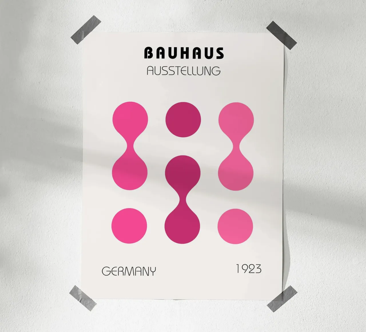 Poster sulla geometria Bauhaus poster con telaio in alluminio da Casa Calm