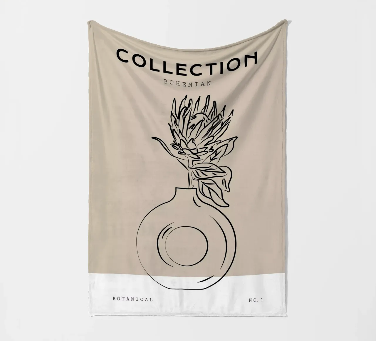 Boho Bohemian 10 Vase Protea coperta in pile da Boho Print Collection