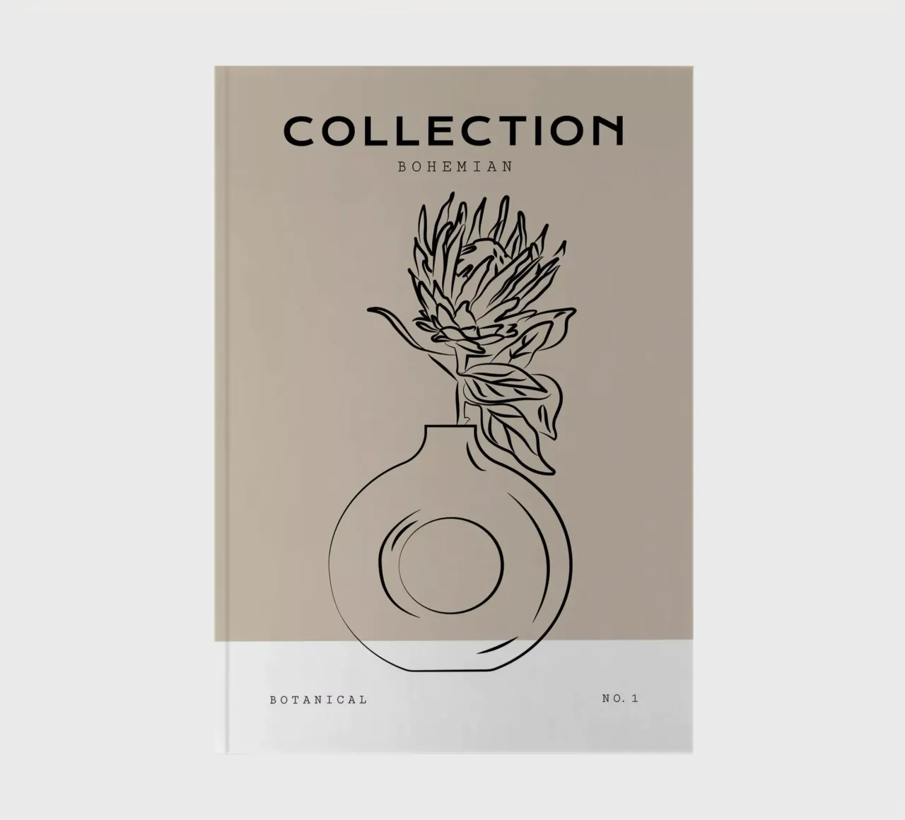 Boho Bohemian 10 Vase Protea Notizbuch von Boho Print Collection