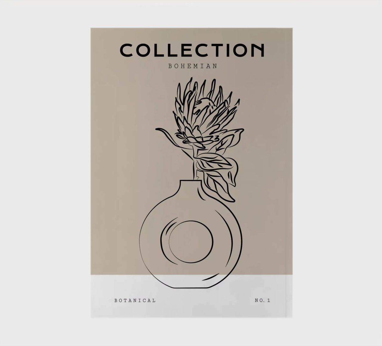 Boho Bohemian 10 Vase Protea notebook by Boho Print Collection