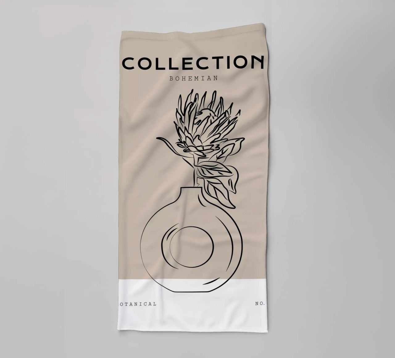 Boho Bohemian 10 Vase Protea towel by Boho Print Collection
