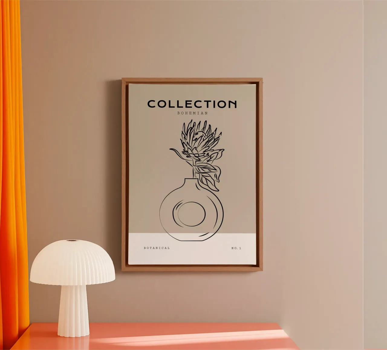 Boho Bohemian 10 Vase Protea lienzo de Boho Print Collection