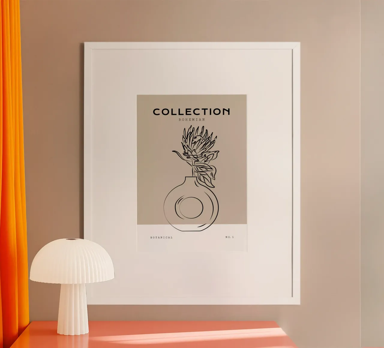 Boho Bohemian 10 Vase Protea poster da Boho Print Collection